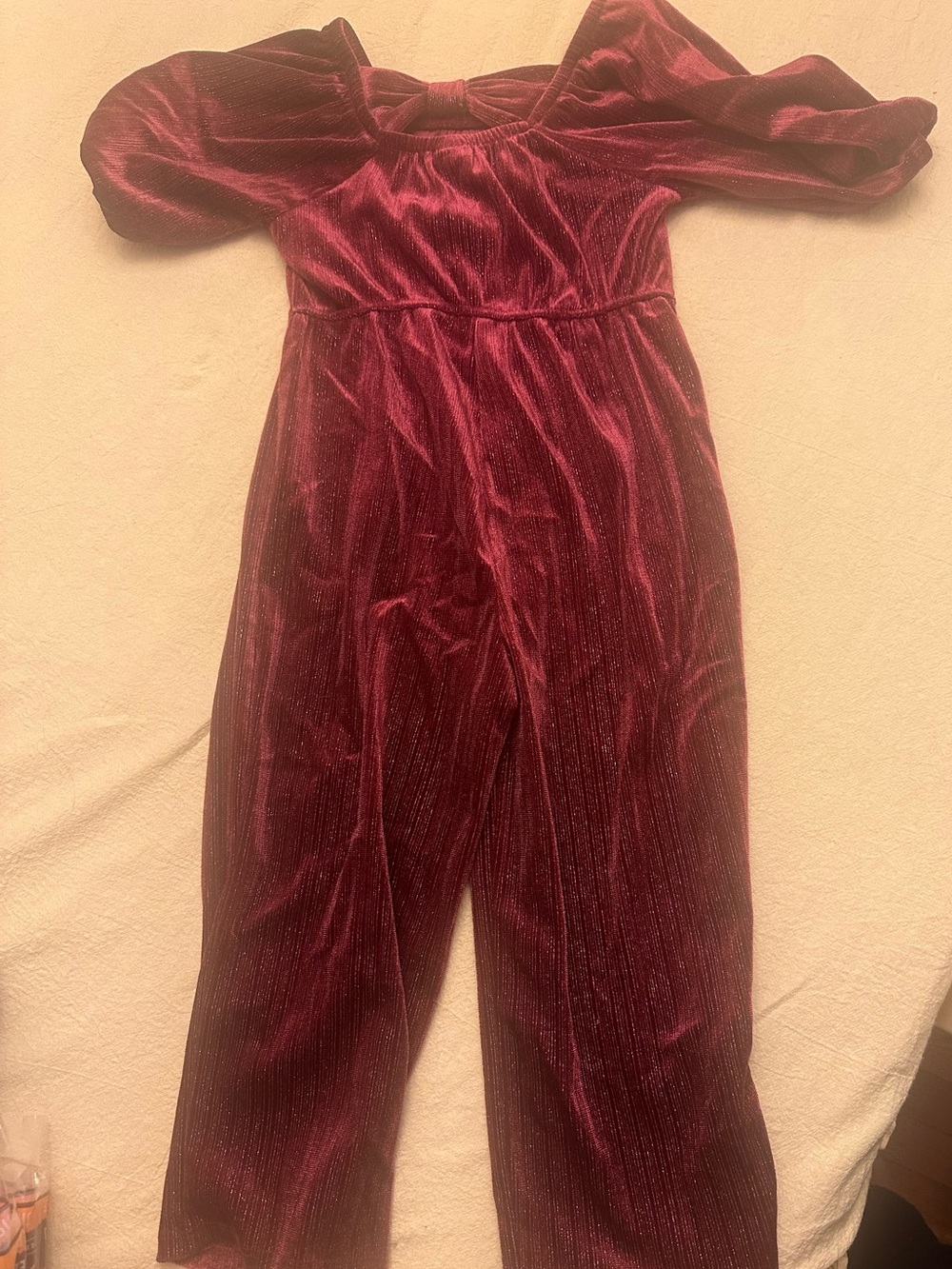 3T Old Navy Red Velvet Jumpsuit Romper 1PC Toddler Girl
